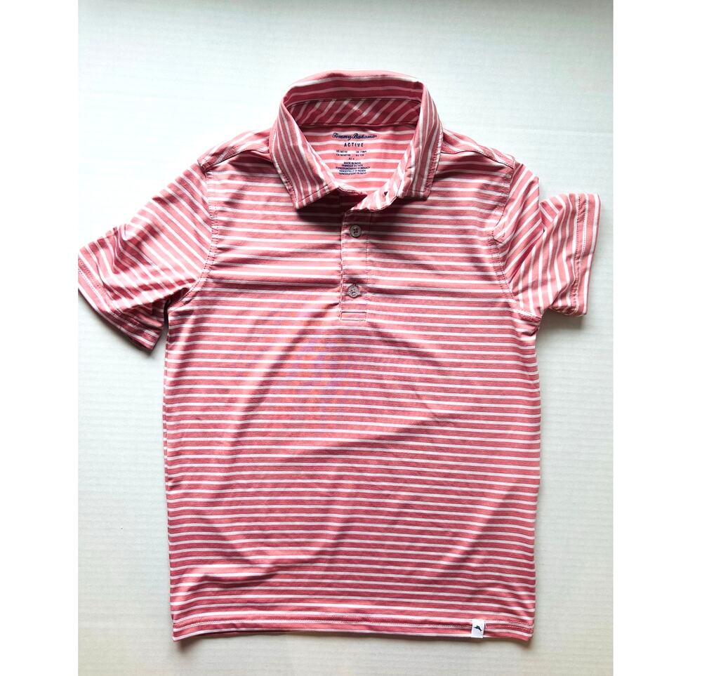 Children's Tommy Bahama Active Striped Polo Shirt - Size M - Picture 1 of 7